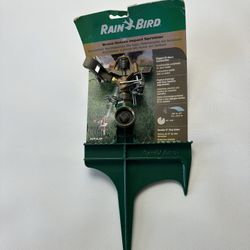 Rain Bird Hose-End Brass Impact Sprinkler on Large Spike, Adjustable 