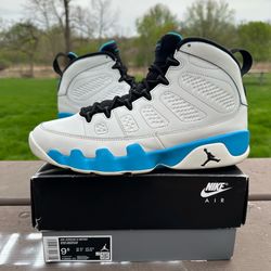 Nike Air Jordan Retro 9 Powder Blue 2024 Size 9.5 Men