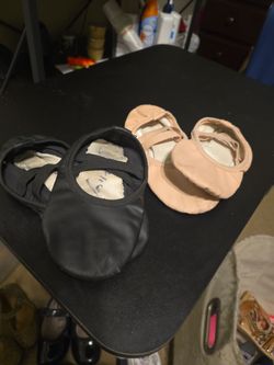 Size 10 ballerina shoes black and pink