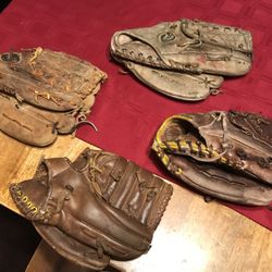 Vintage Adult Baseball ⚾️ Gloves Lot RHT 