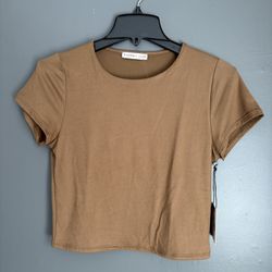 Large Brown Crop Top