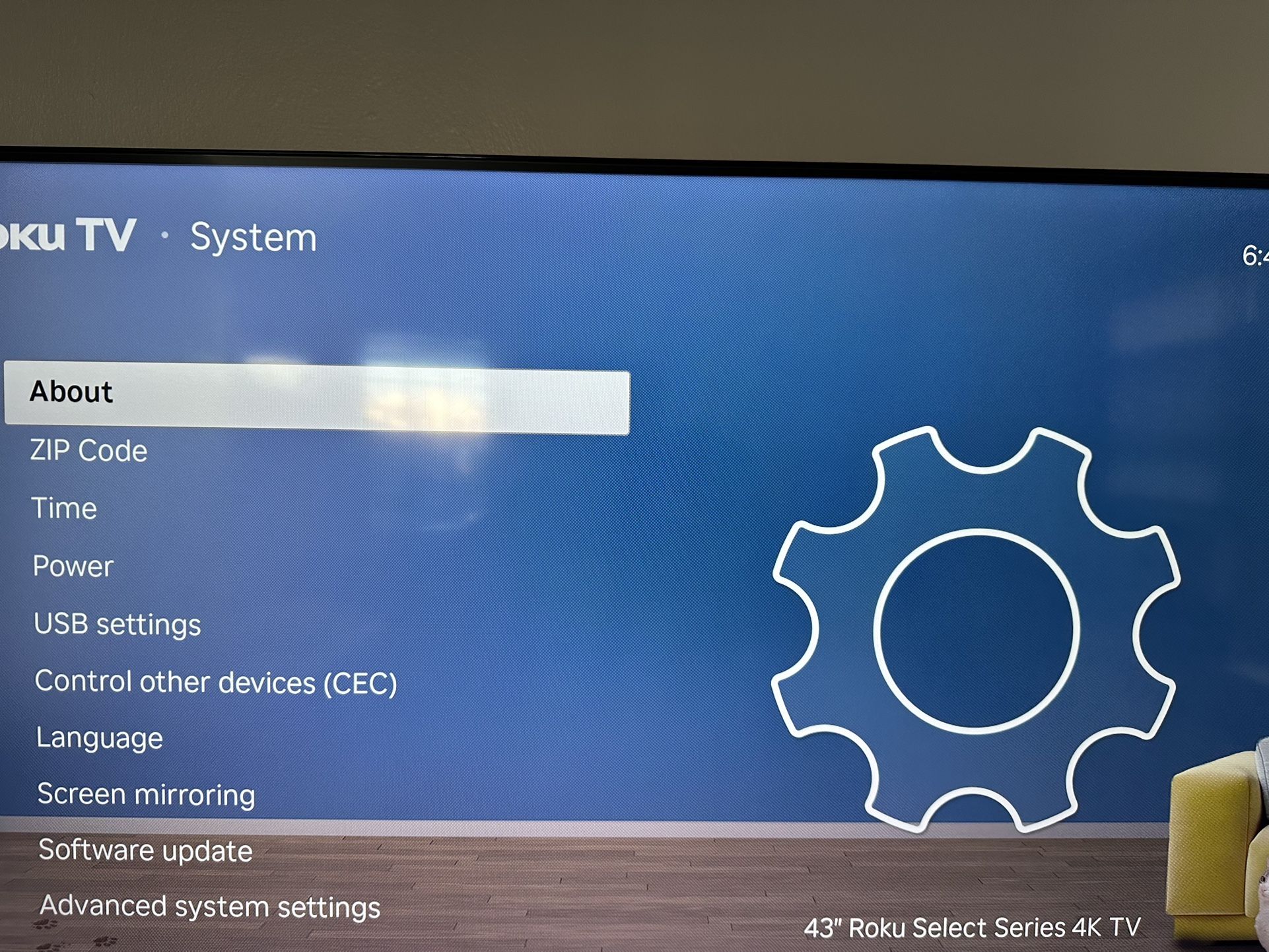 Roku 43” TV