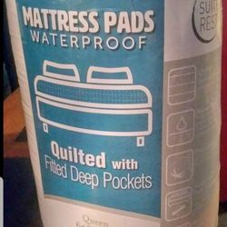 MATTRESS PADS QUILTED WITH FITTED DEEP POCKETS