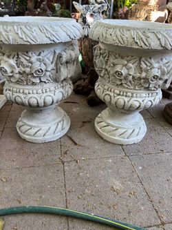 Set de 2 macetas de Cemento