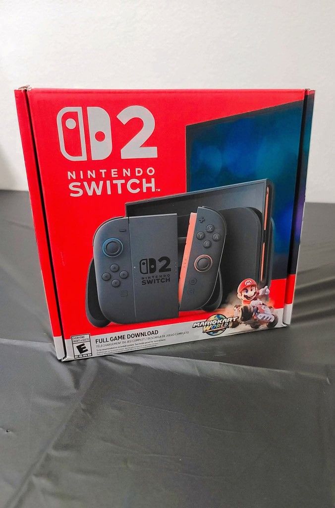 Nintendo Switch 2 with Mario Kart World.