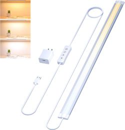 LAMPAOUS Under Cabinet Lighting USB Plug 20 Inch Under Counter 3 CCT(3K/4K/6K) 6W Dimmable