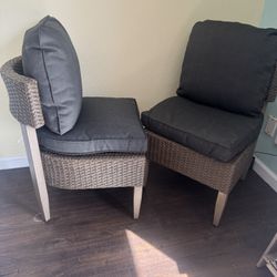 New Diner Armless Wicker Chairs