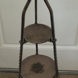 Rustic 3-Tier Vintage Metal Plant/Cake/Display Stand
