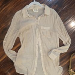 Just Found Button Up Dress Shirt Wm SzM