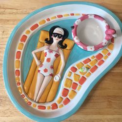 Swimming pool Chip & Dip platter by Living Quarters