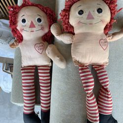 Vintage Raggedy Ann Doll Set