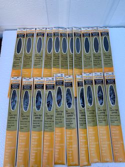 21 Vintage J&P Coats Neck Opening Metal Zippers Various Colors 11 In NOS