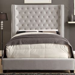 Brand New Light Grey Queen Bed Frame (Available In Eastern King)