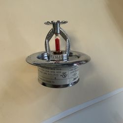 Fire Sprinkler Head – Globe GL Pendant – Chrome (with Cover)