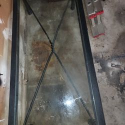 Wrought Iron Glass Top Table 