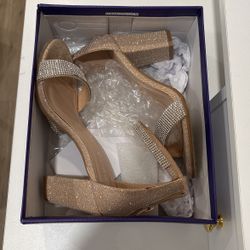 Rose Gold Glitter Heels 