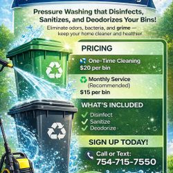 Pressure Cleaning Trash Bins