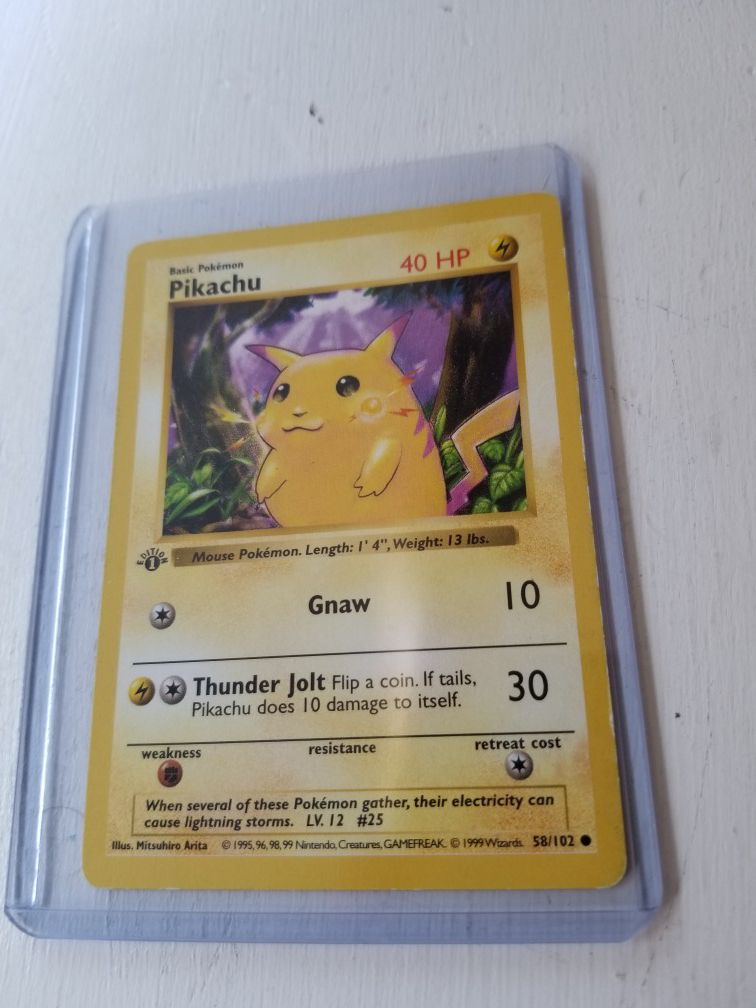 Edition 1 pikachu pokemon card