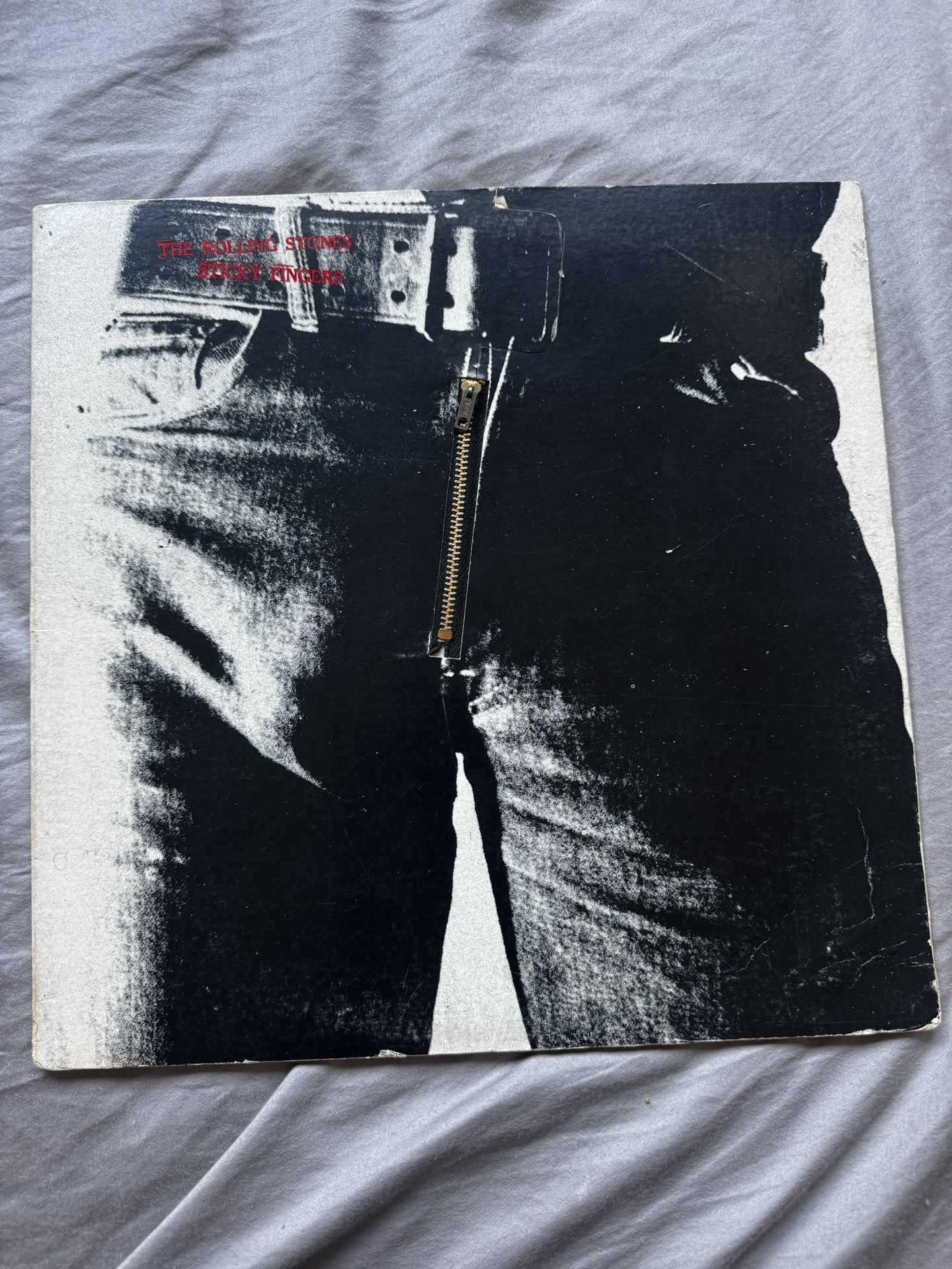 The Rolling Stones Sticky Fingers Zipper Cover Album Vinyl Record Vintage 60s 70s Classic Rock