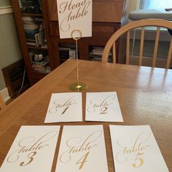 Table Numbers (Head Table-39)