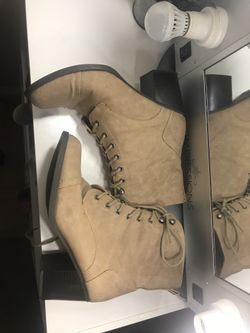 Women’s tan booties size: 10