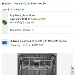 Frigidaire Dishwasher 