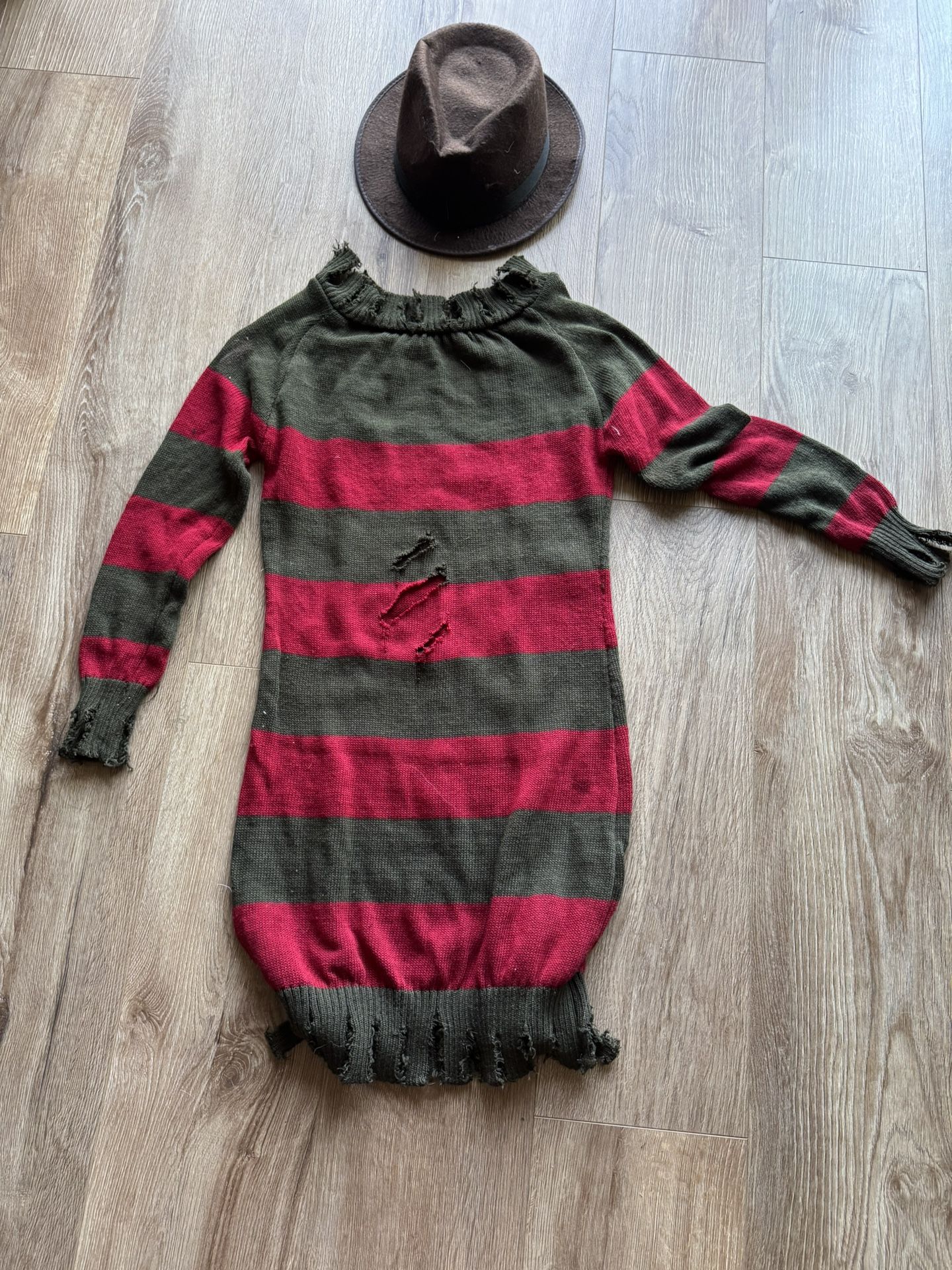 Adult Freddy Krueger Sweater Dress Size Small