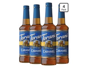 Torani Sugar Free Syrup, Caramel, 25.4 Fl Oz, (Pack of 4)
