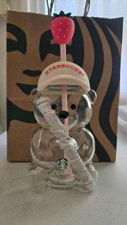 Pink edition bearista glass cup