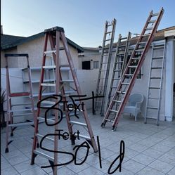 Excellent Condition Variety Of Ladders 
