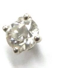 Unisex Earrings 14kt White Gold 