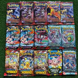 Pokemon Cards Booster Packs - 15 Packs Total