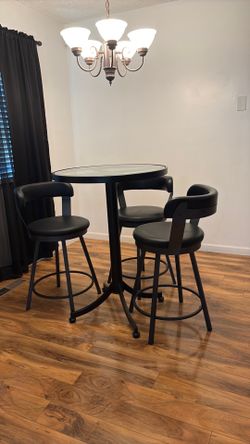 Glass and Metal pub table