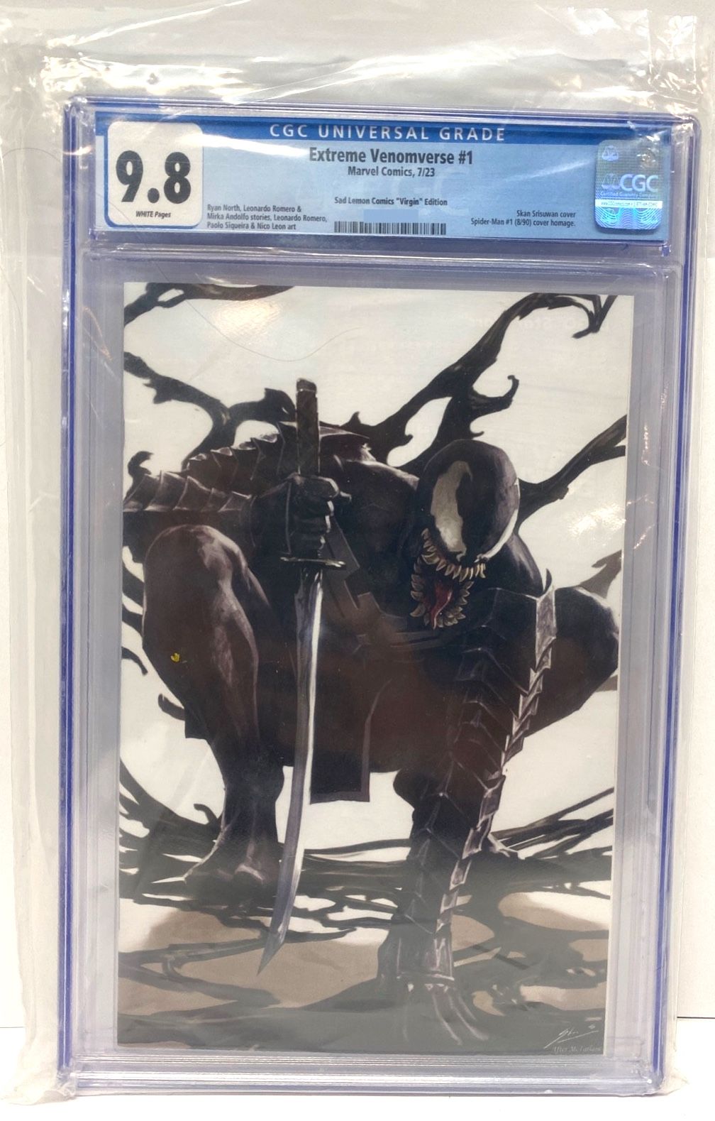 Extreme Venomverse #1 CGC 9.8 McFarlane Skan Variant Sad Lemon Comics Virgin