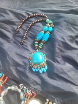 vitage Turquoise necklace large 