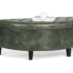 Half Moon Storage Ottoman 