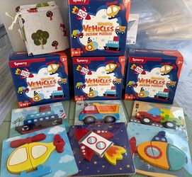 Kids Vehicle Puzzle Sets
