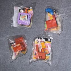 Simpsons Burger King - Set of 4 Vintage Toys - NEW 2008 Couch A Bunga