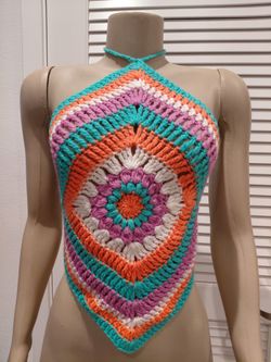 Halter top handmade crochet