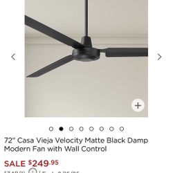 72 Inch Fan With Wall Control 