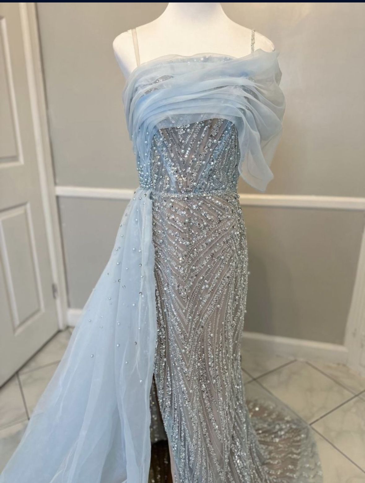 Elegant Light Blue Dress