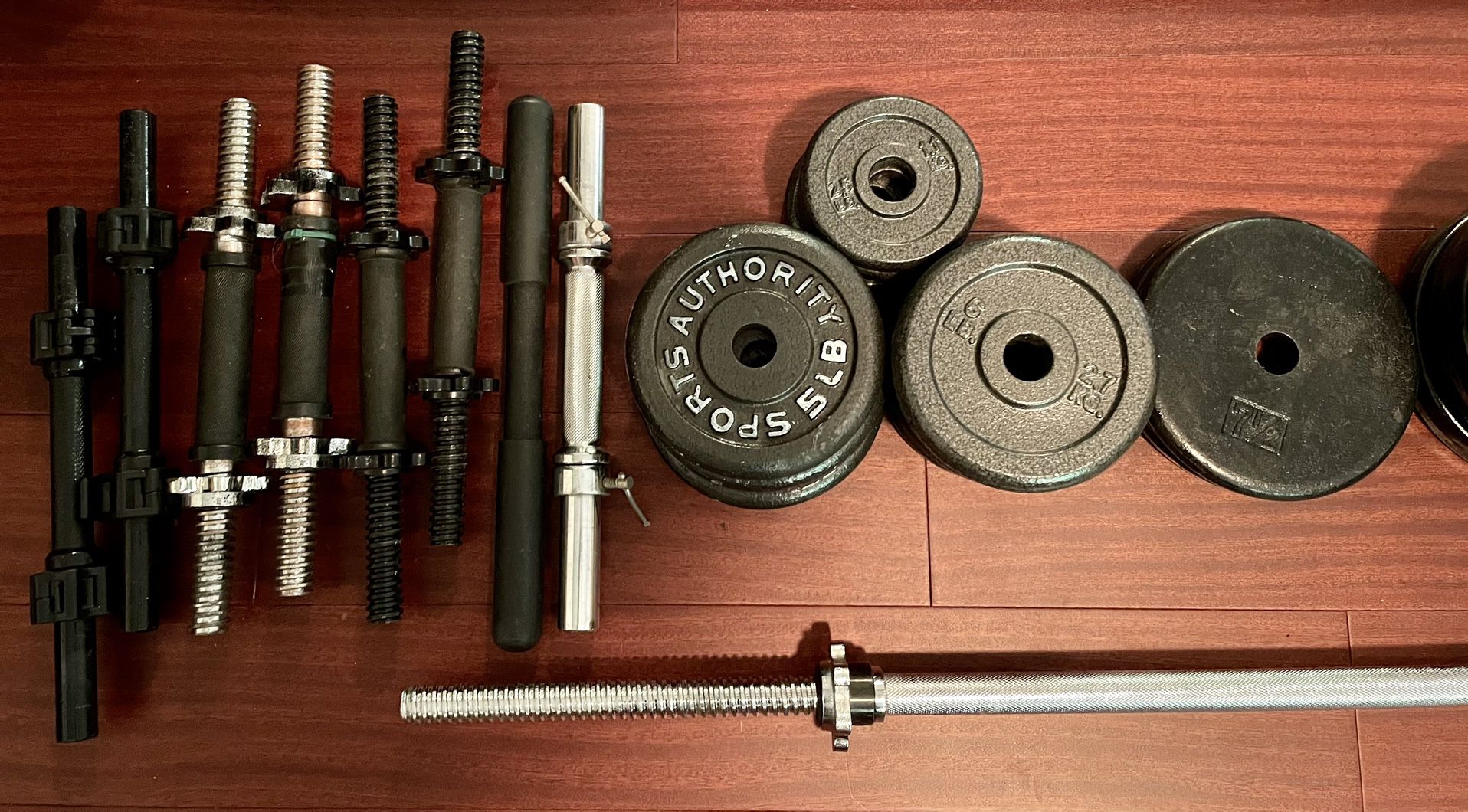~~~ Standard Size Barbell 72” & Weights In Excellent Condition~~~