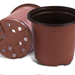 Plastic Pots - Plastic Plants Nursery Pot, 6 Inches