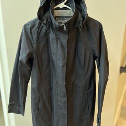 Womens Eddie Bauer Trench Coat (rain Coat) In Black. Size Xs