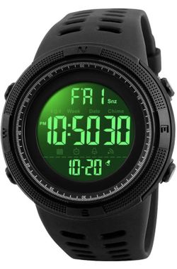 Watch for Men,Military Sports Round Digital Watch with Waterproof Led Light Stopwatch Countdown Date Alarms Chronograph
