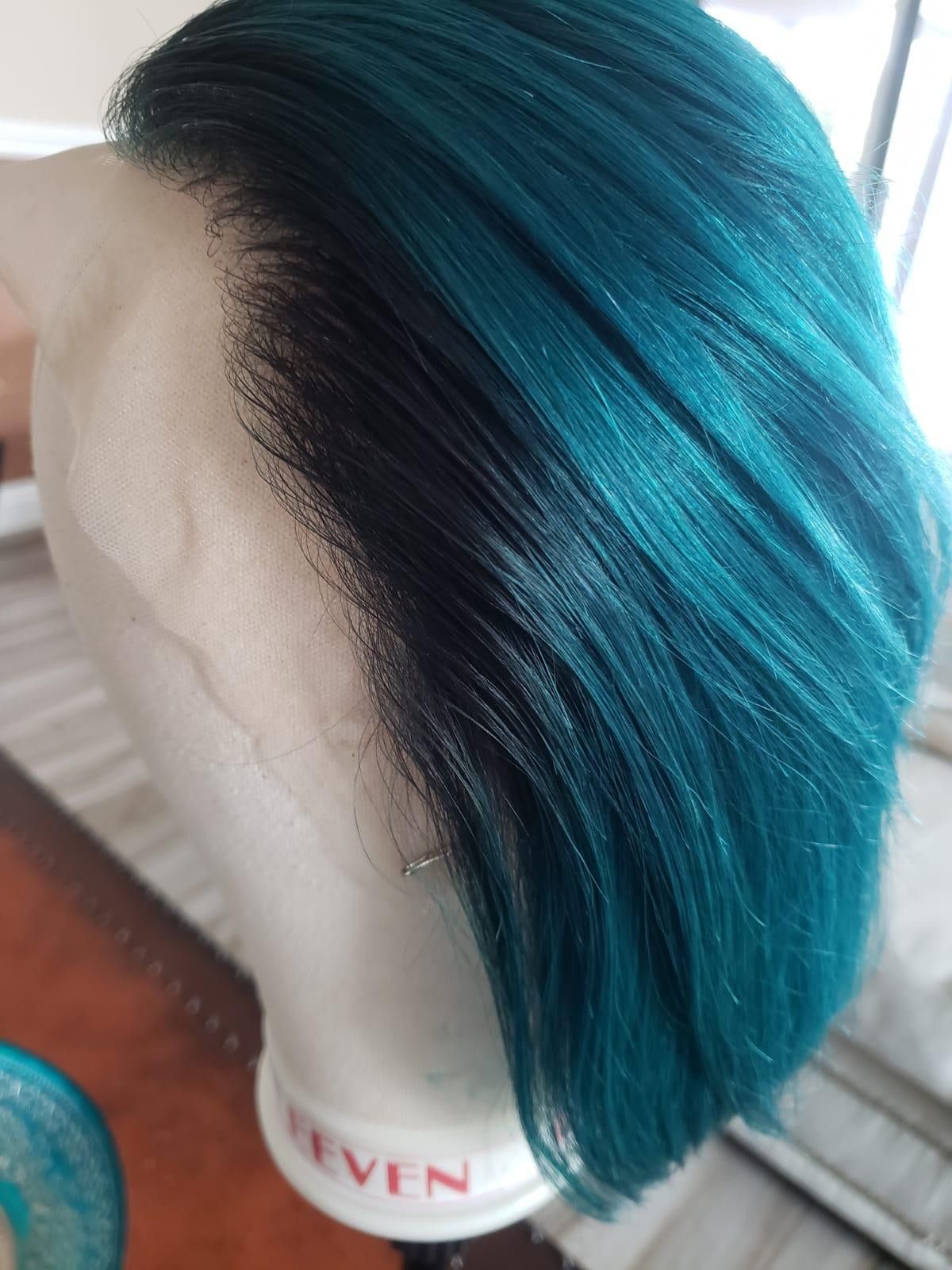 Emerald green lace wig 10 inch