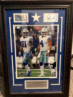 Signed Dak/Zeke framed picture
