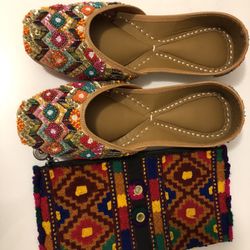 Beautiful Jutti Shoes With Matching Wallet 