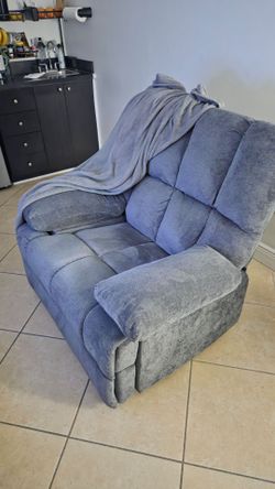 Grey Recliner Rocker Rocking Chair