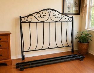 Queen Metal Headboard with Rails